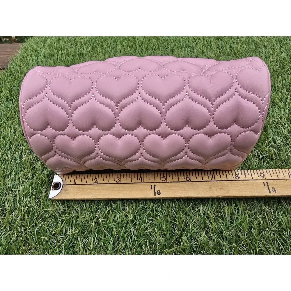Claire's PinkHeart Quilted Barrel Crossbody Bag New With Tags